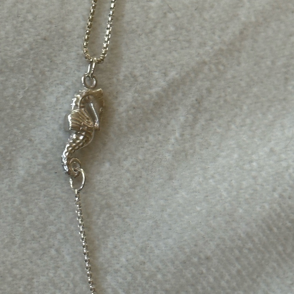 Adjustable sea horse necklace Alex and ani